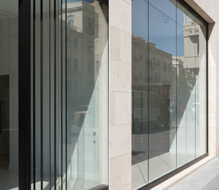 cortinas de cristal con perfiles vs sin perfiles