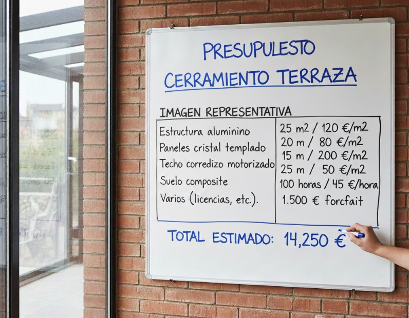 presupuesto cerramiento terraza m2