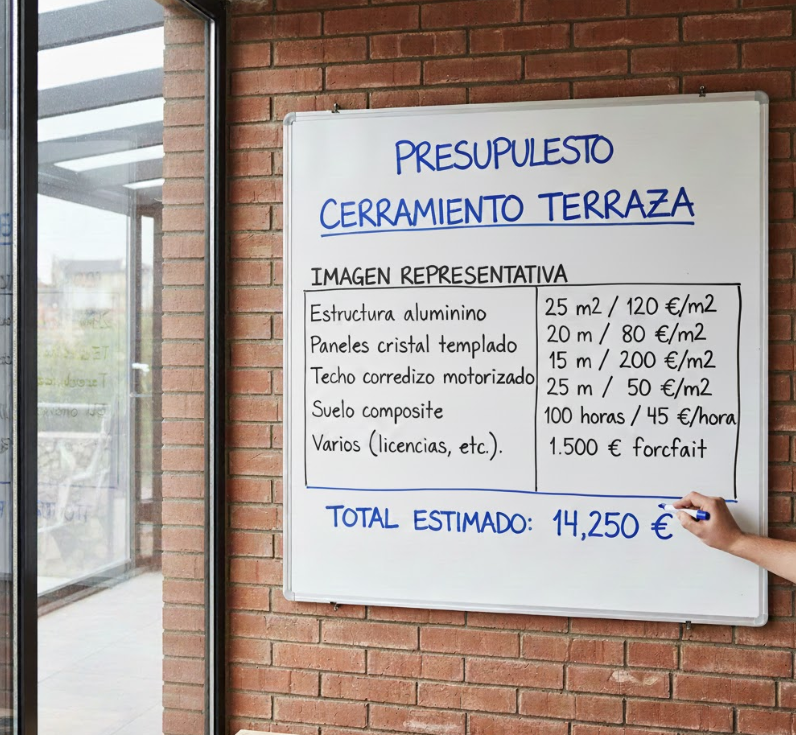 presupuesto cerramiento terraza m2