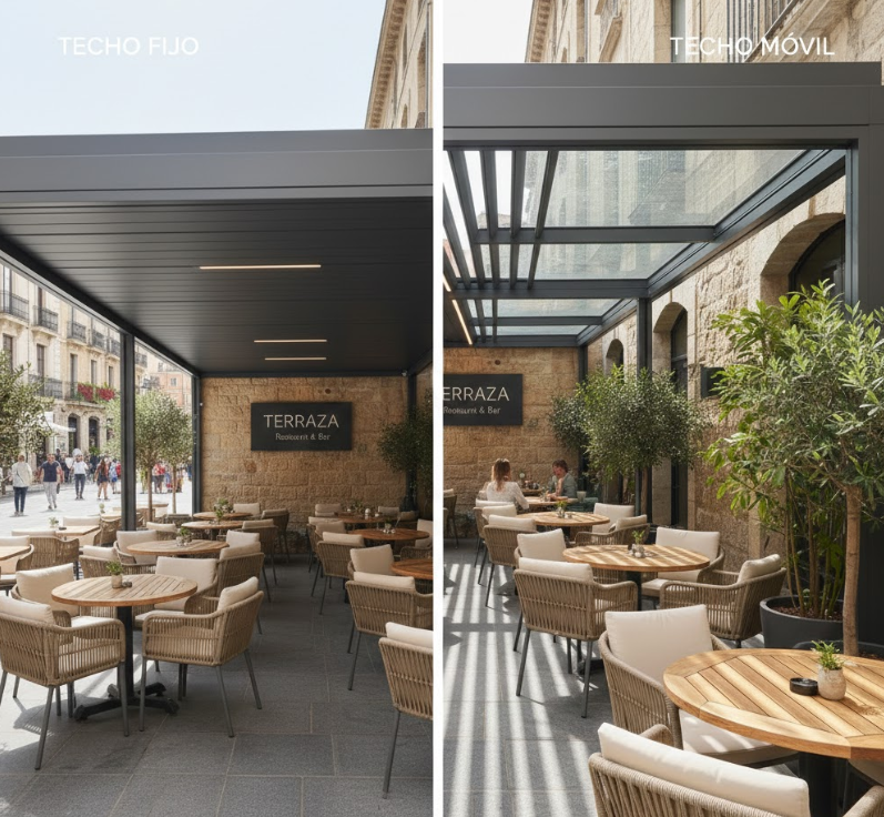 techo fijo vs techo móvil